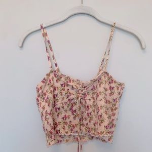 Free People Floral Crop Tank